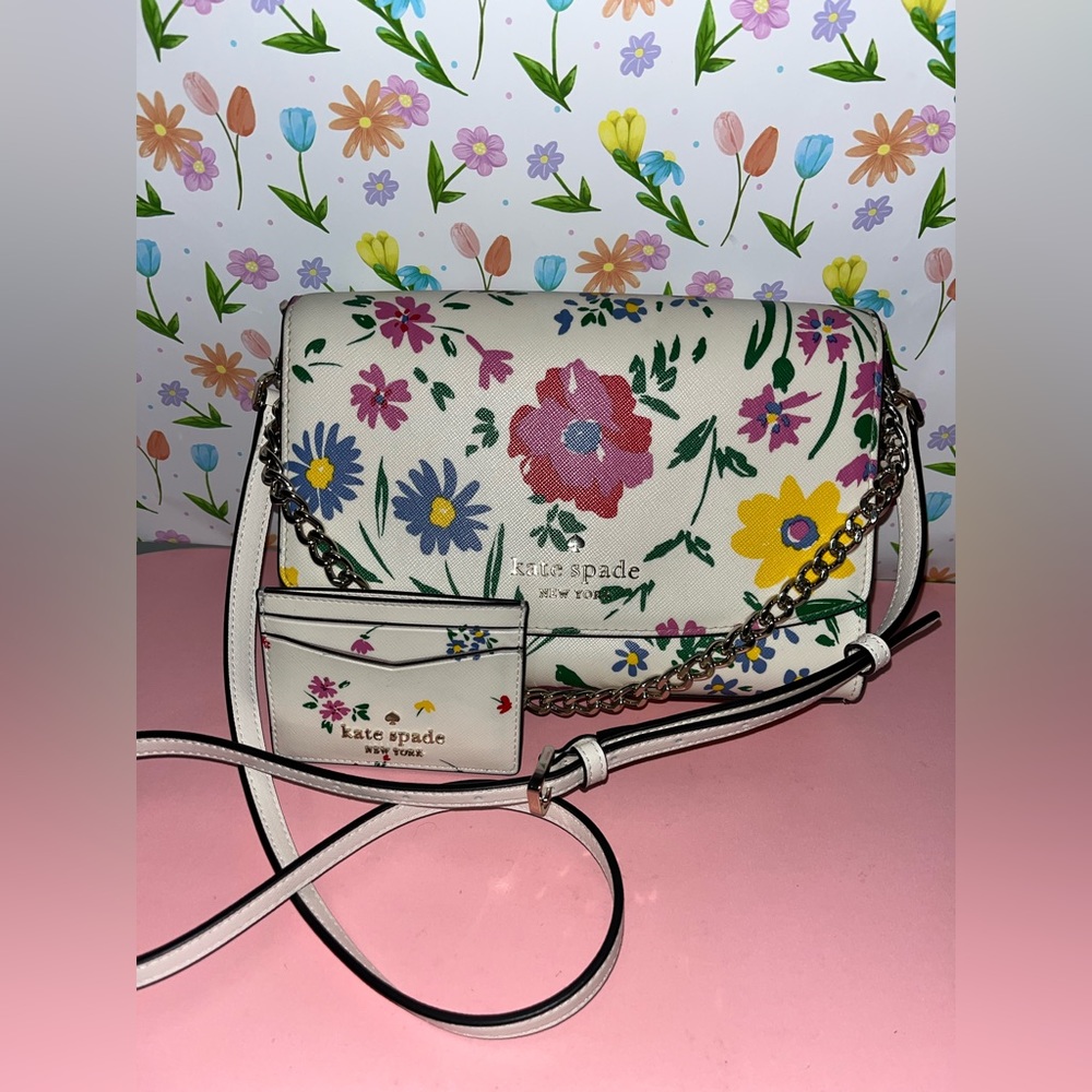 Kate Spade Carson Floral Crossbody and Cardholder Set